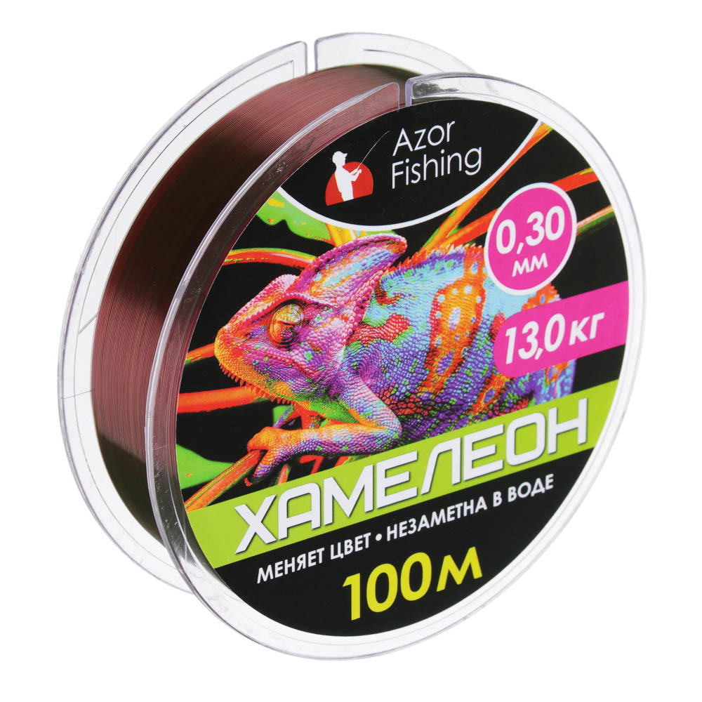 Леска AZOR FISHING "Хамелеон" 100м, 0,30мм, разрывная нагрузка 13 кг - #1