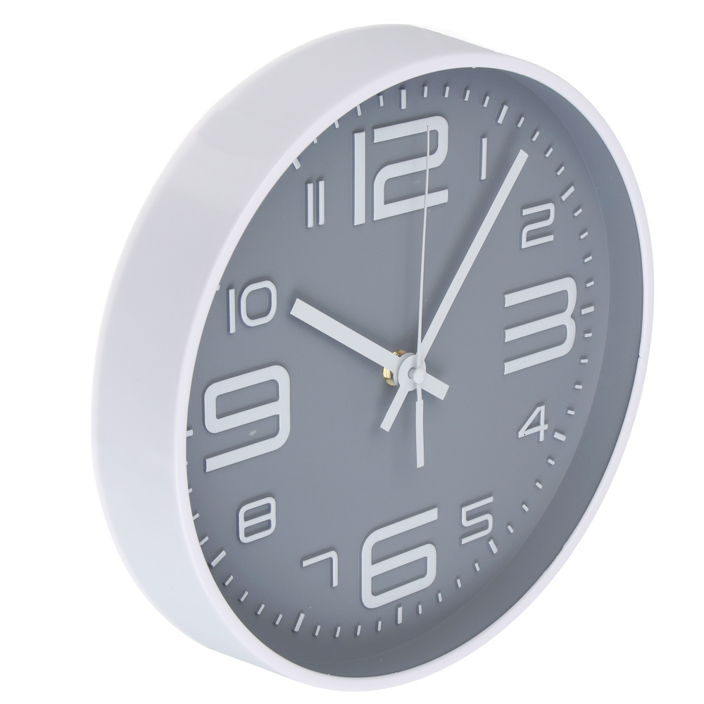 Часы настенные тм LADECOR CHRONO круглые, 25x25x4 см, пластик, стекло, 1хАА - #2