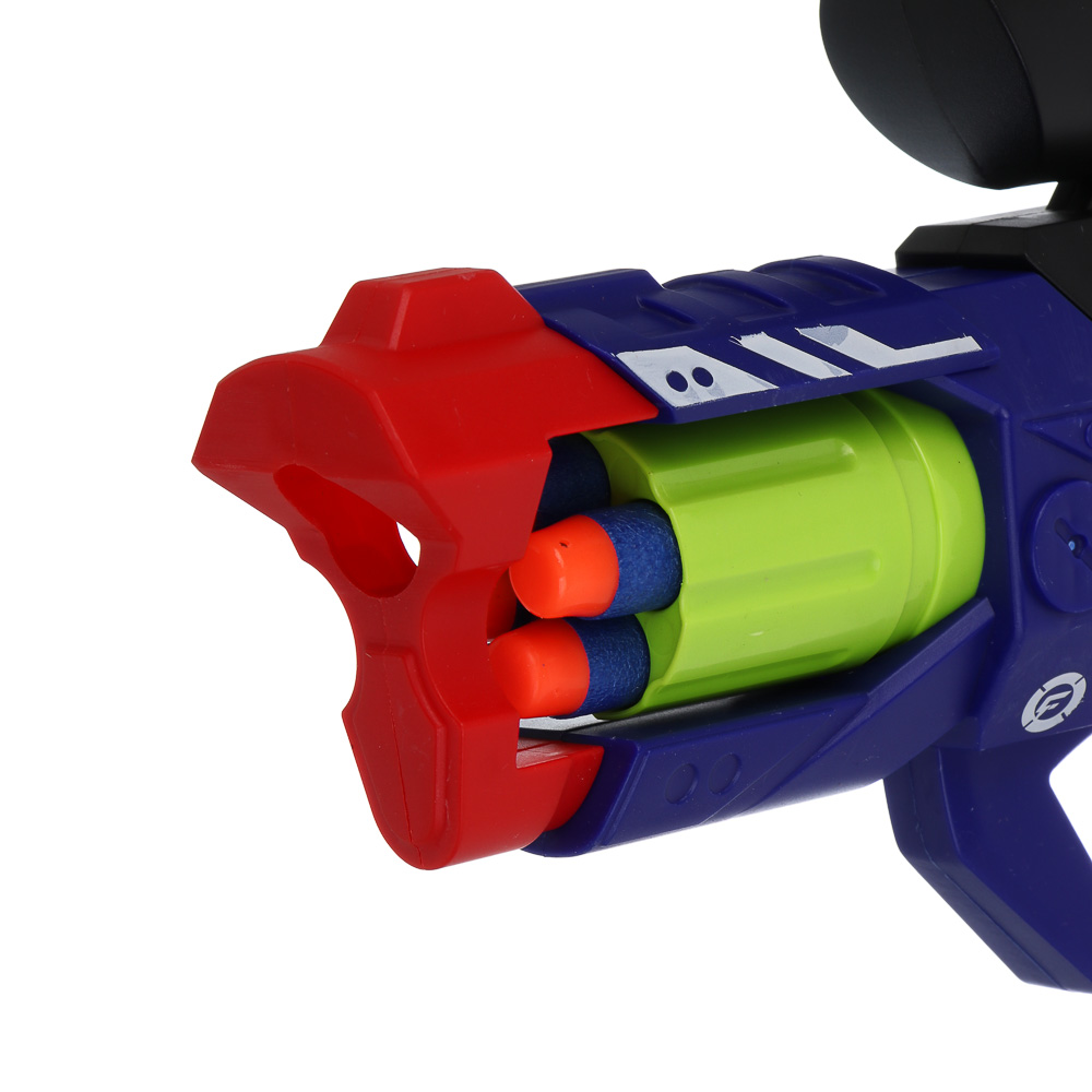 ИГРОЛЕНД Бластер "Меткий выстрел" с мягкими пулями, 12 пуль, ABS, 25х20х8 см, 2 дизайна - #5