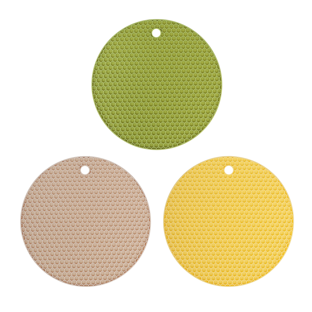 VETTA Подставка под горячее, силикон, d18см, "Соты", 3 цвета - #1