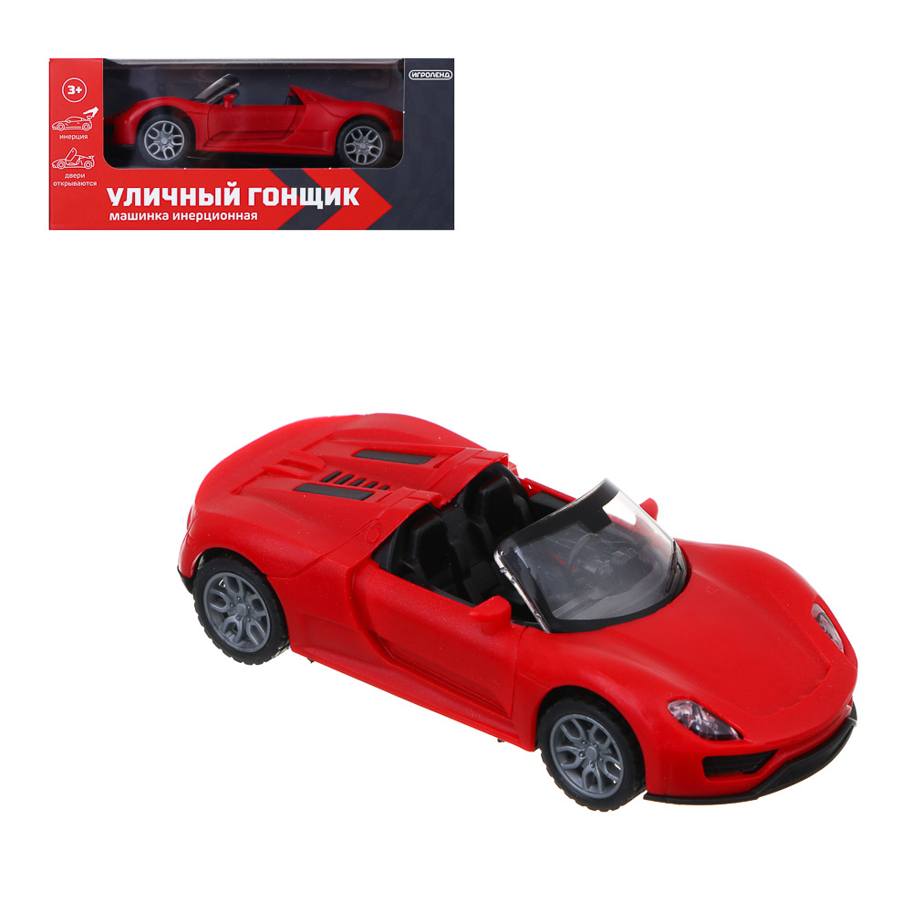 ИГРОЛЕНД Машина "Уличный гонщик", инерция, двери открываются, ABS, 15х6,5х7,7 см, 8 диз - #1