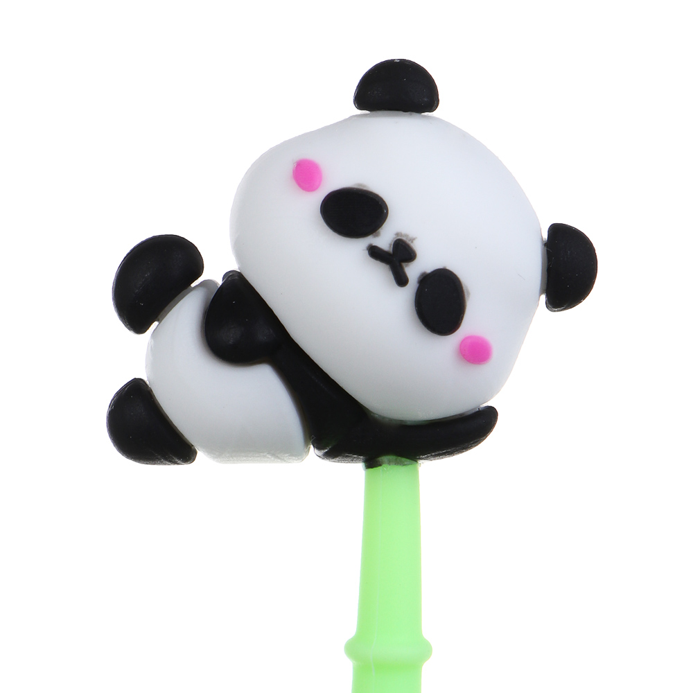 Ручка шариковая синяя, с наконечником в форме панды, гибкий корпус, 4 дизайна, шоу-бокс - #5