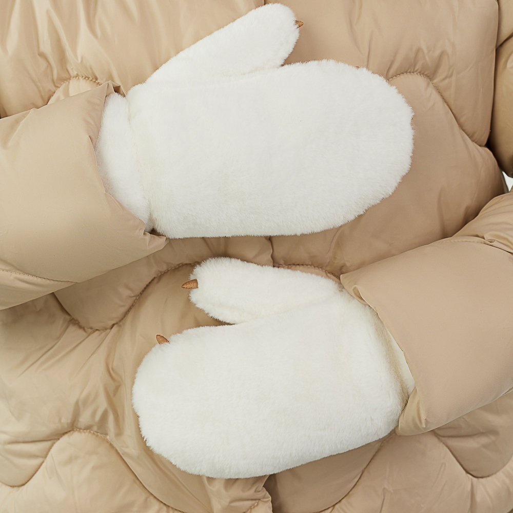 GALANTE Рукавицы женские из эко меха на веревке в виде лапок, р. 18-20, 2 цвета, СЗПВ24-35 - #8