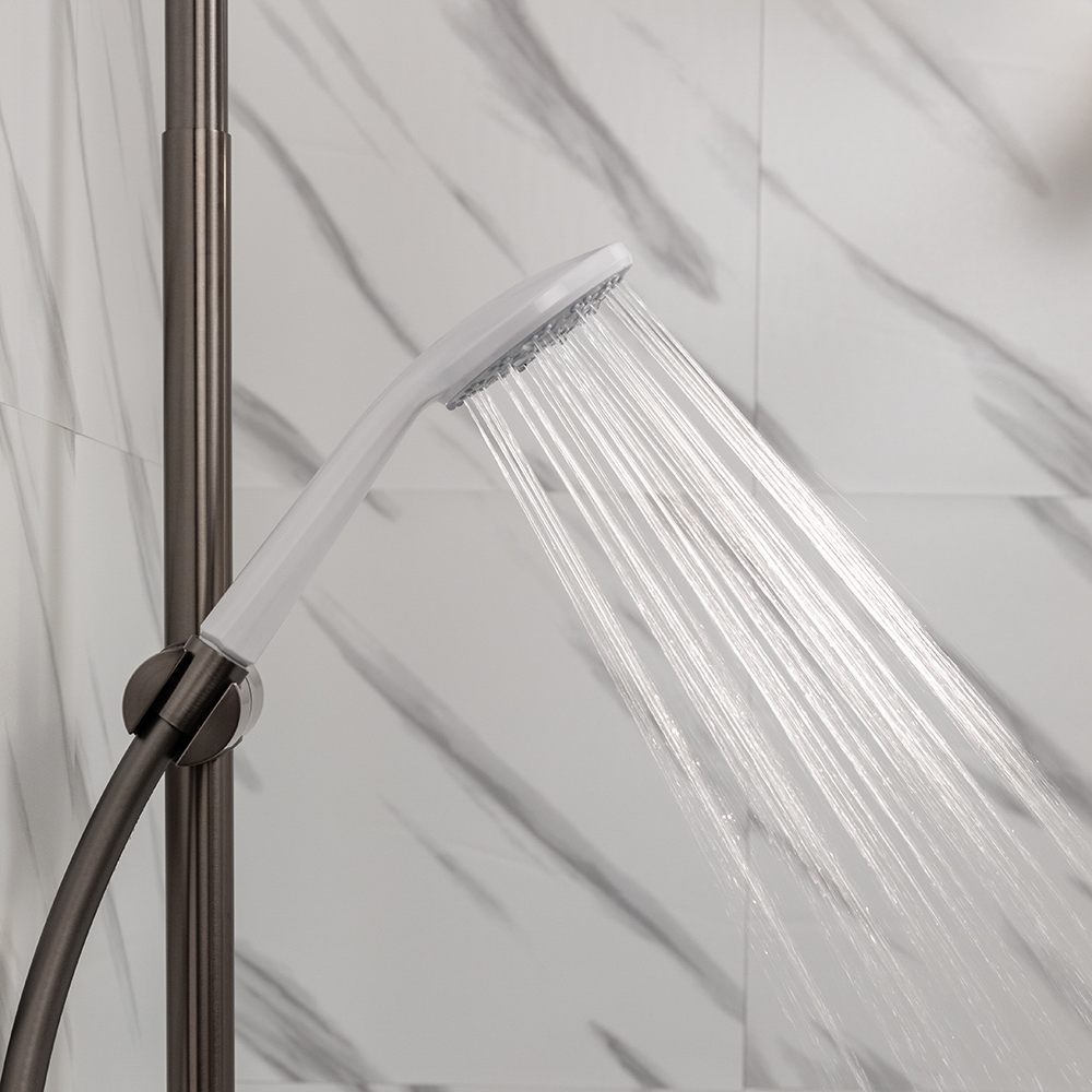 Лейка для душа, 1 режим, 80 мм, белый - #9