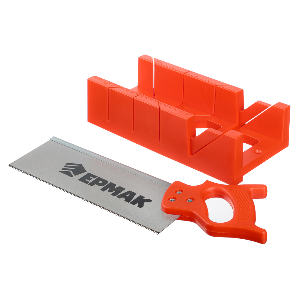 ЕРМАК Набор: стусло и ножовка 300мм, зубья высотой 4мм, шаг 4мм - #1