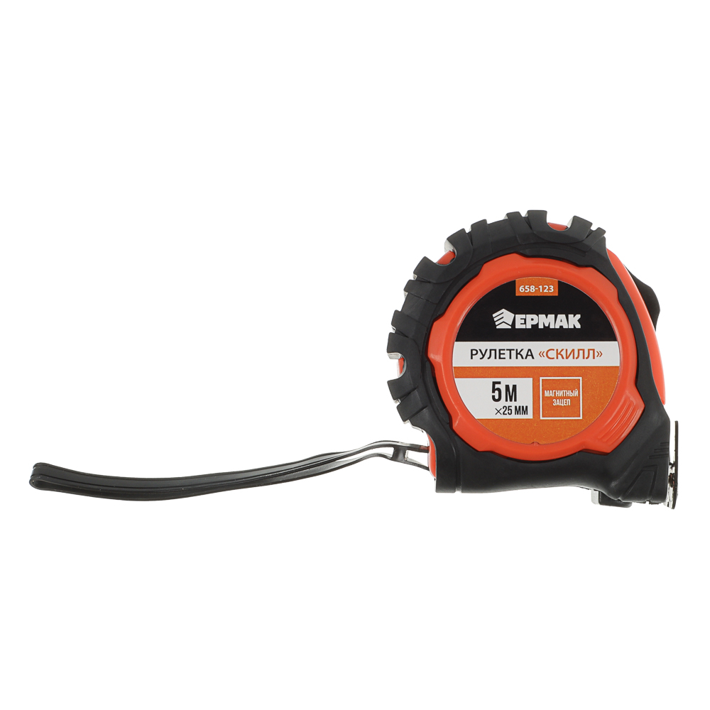 ЕРМАК Рулетка "СКИЛЛ", 5м х 25мм, 2х-сторонний зацеп + магнит, корпус ABS+TPR - #3