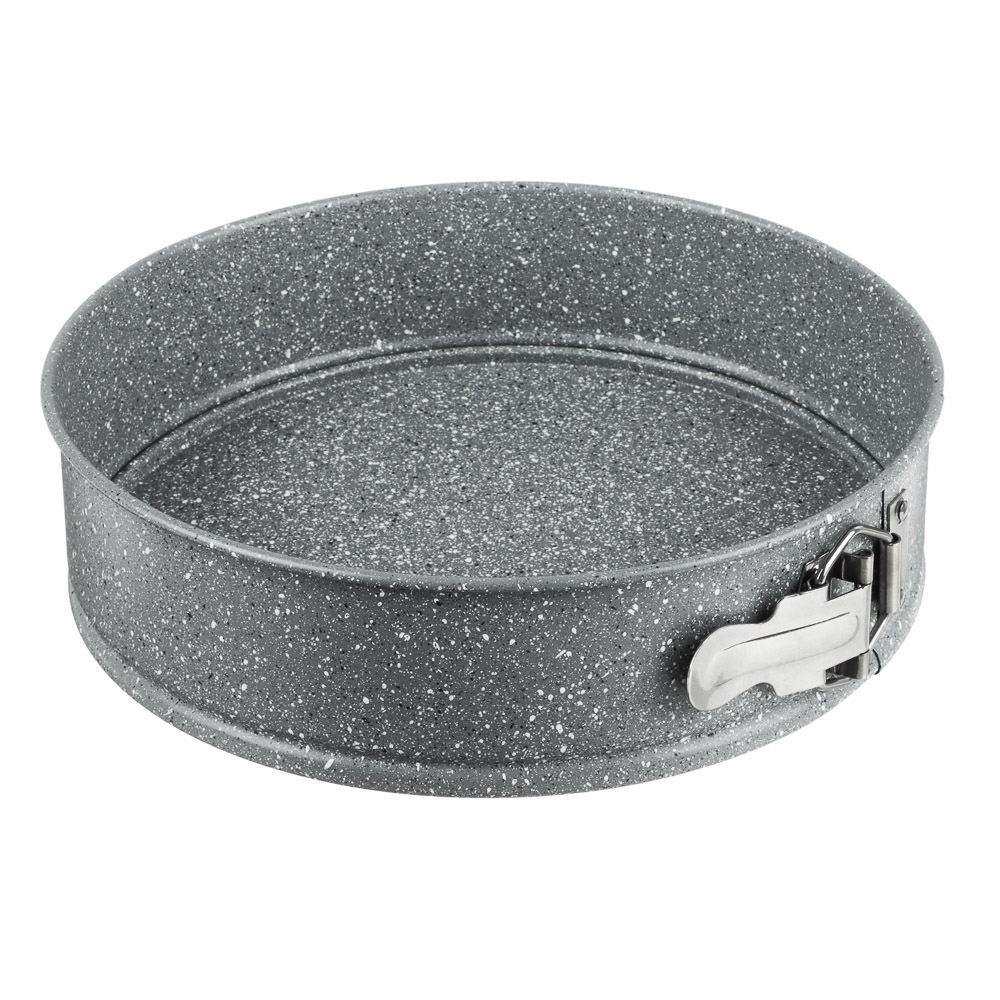 SATOSHI Буко Форма для выпечки круглая разъемная, угл.сталь, 24х6,5см, антиприг. покрытие "Мрамор" - #1