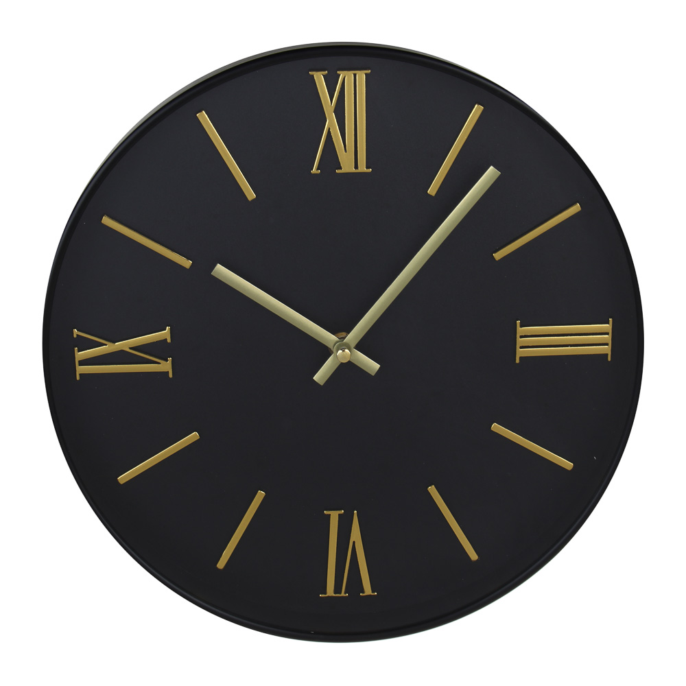 LADECOR CHRONO Часы настенные, круглые, 30 см, пластик, цвет черный - #1