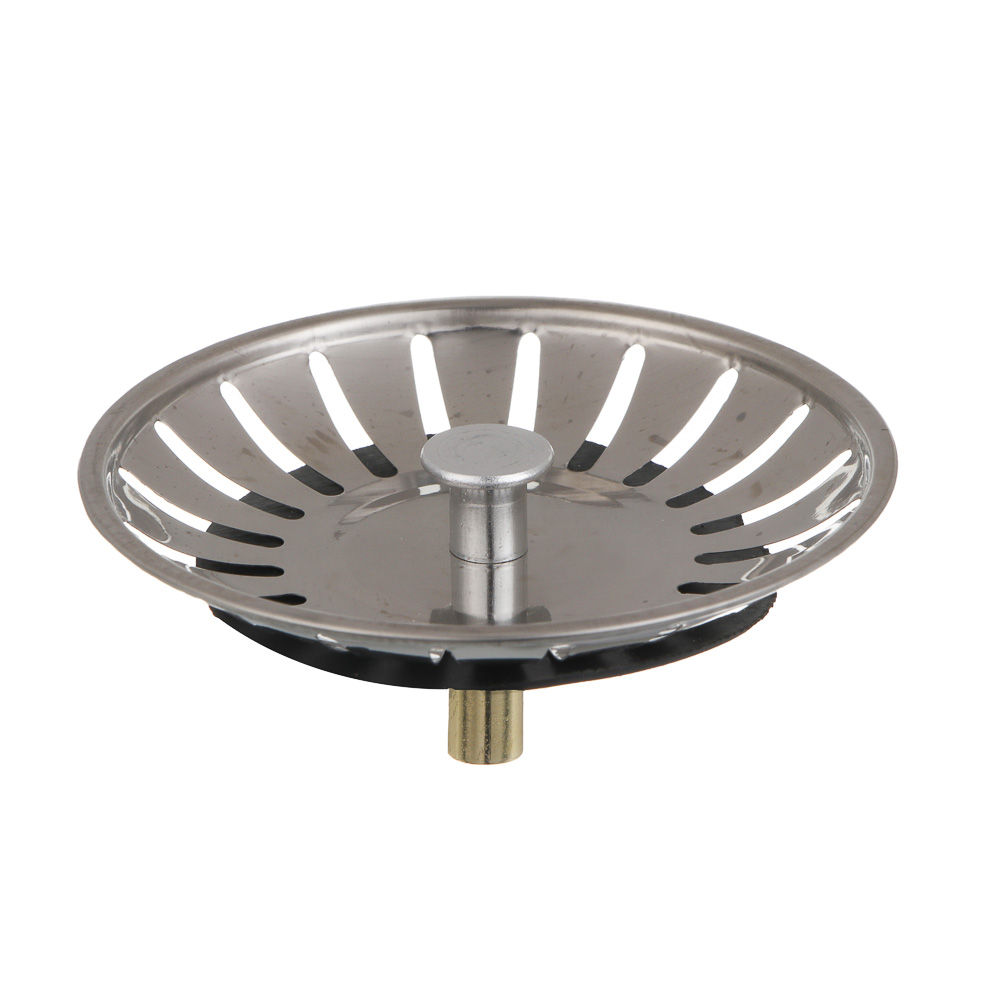 Сеточка-фильтр сменная, для кухонной мойки, d=77 мм, нерж.сталь, хром - #1