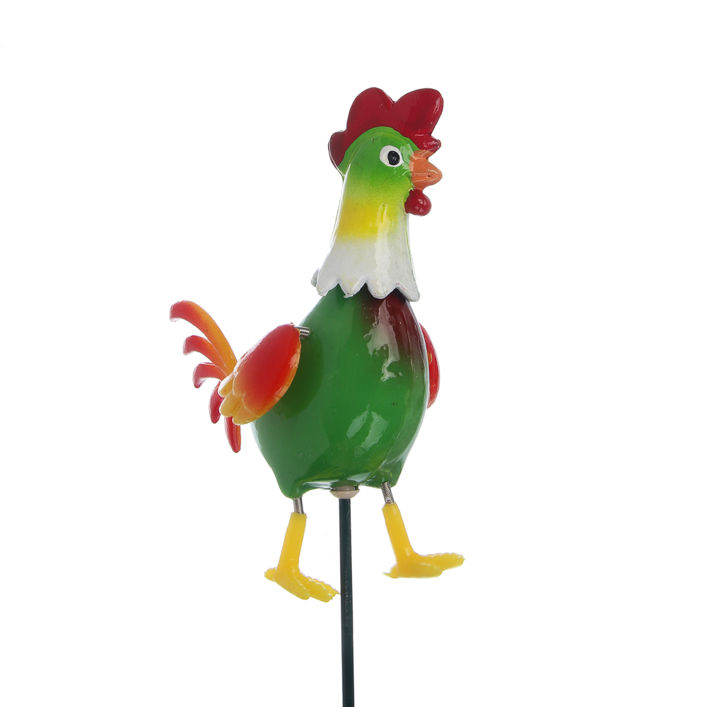 Фигурка на стержне "Петушок" тм INBLOOM, 11х7х60см, пластик, металл - #2