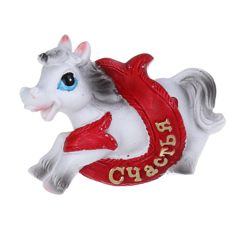 СНОУ БУМ Магнит Лошадка с пожеланием 5x1.5x6 см, полистоун, 4 вида - #2