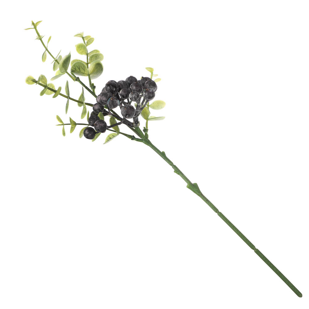LADECOR Ветка с ягодами искусственная, 34 см, пластик, ткань - #9