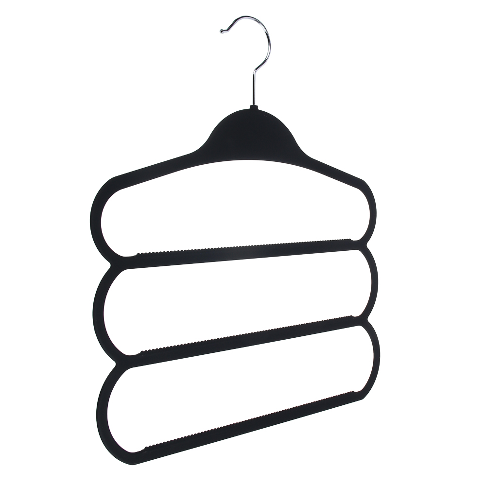 VETTA Вешалка-органайзер, 3 уровня, 36х40.5х0.6 см, пластик с покрытием Soft-touch, черная - #2