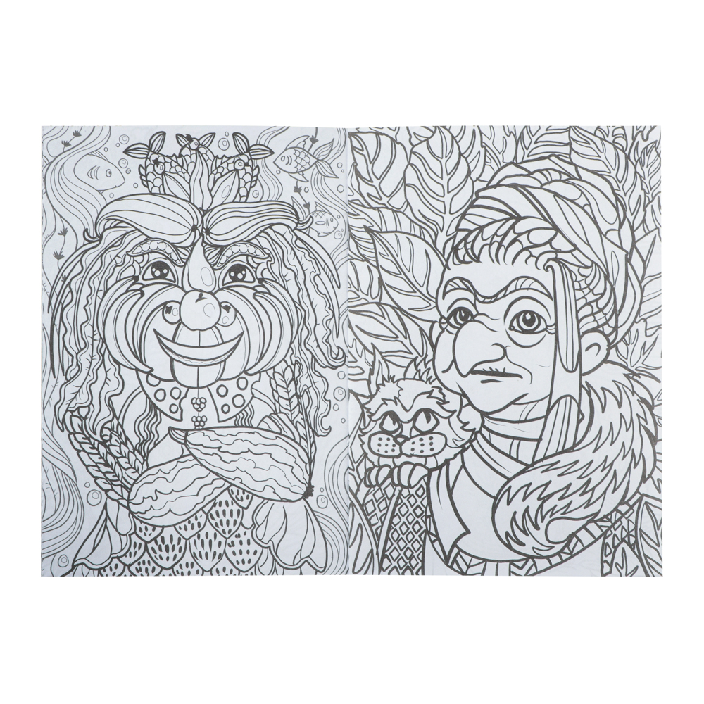 УИД Раскраска Baba-Yaga с наклейками, бумага, 10,5x14,8см, 16стр. 4 дизайна - #16