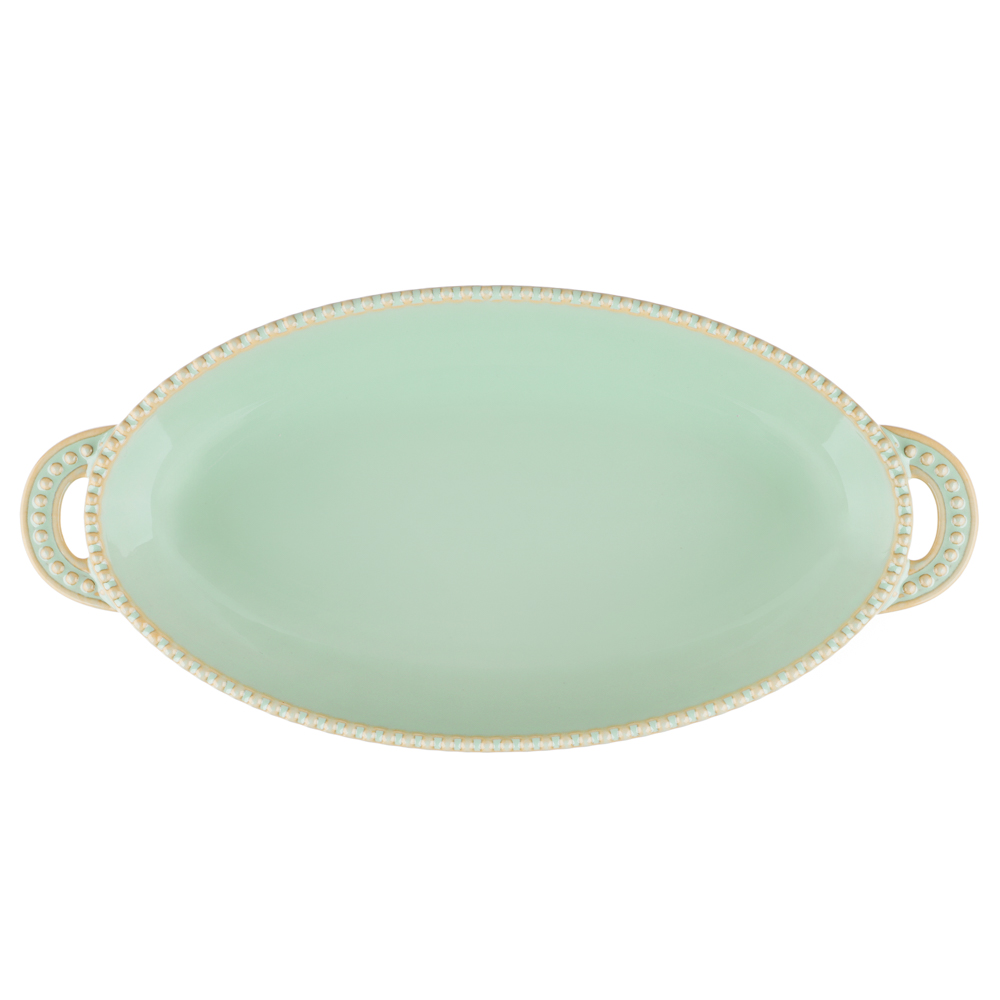 BY COLLECTION Форма для запекания и сервировки овал.с ручками, керамика, 33х16х5,5см, зел. - #5