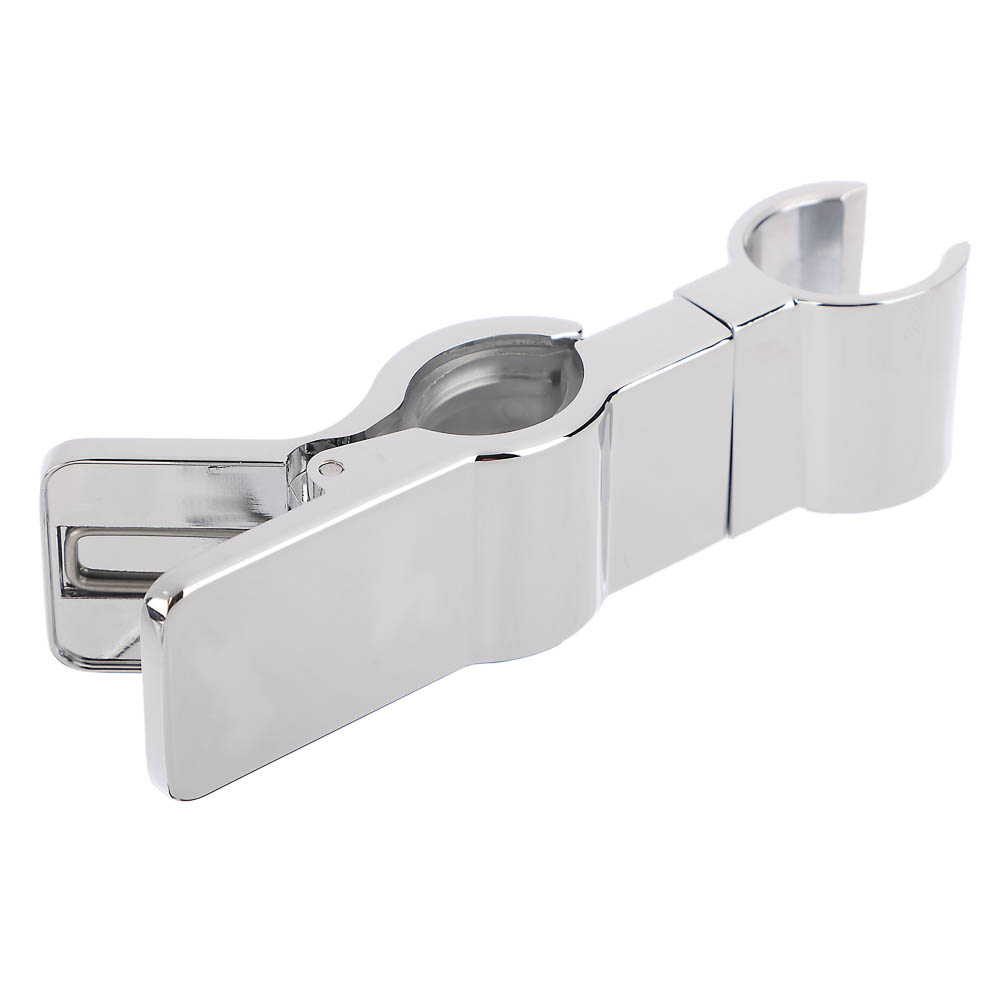 Держатель-прищепка для лейки душа, на штангу и стойку, универсальный, цинк, хром - #1