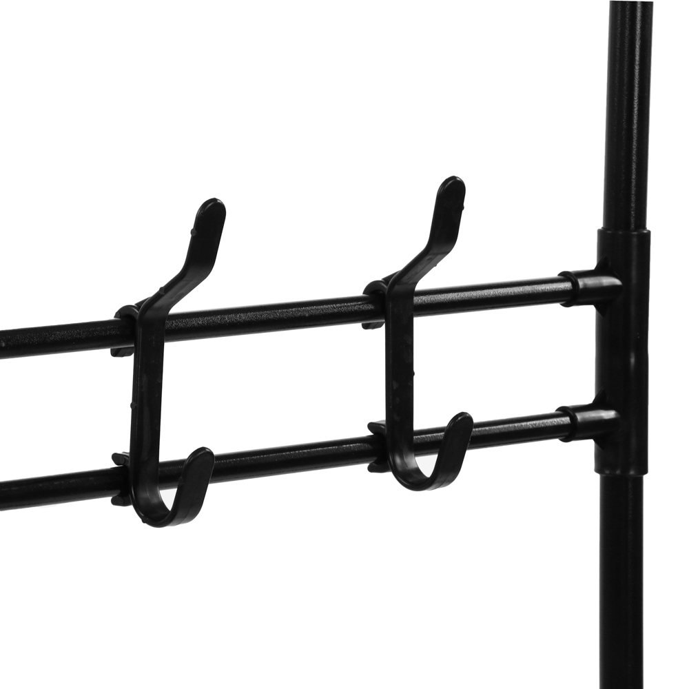 VETTA Напольная вешалка для одежды с этажеркой для обуви, 4 яруса, 60х30х155см, металл, пластик - #5