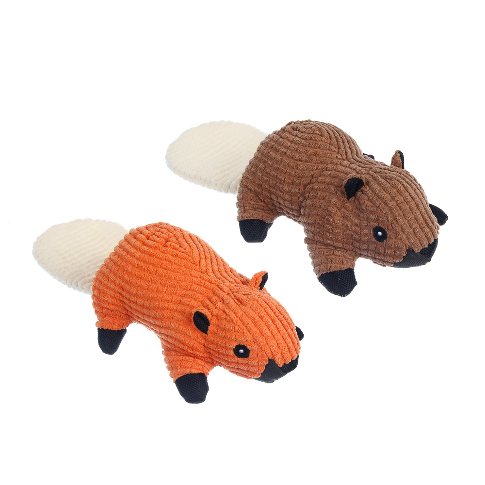 Игрушка для собак, тм VETTA, с пищалкой, бобер, п/э, 29*13см - #1