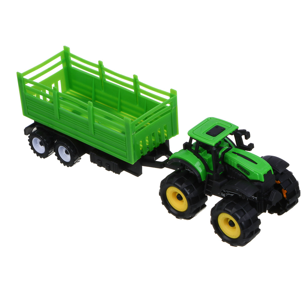ИГРОЛЕНД Мой первый мини-трактор с прицепом, инерция, РР, 27,6х11х8,2см, 2 дизайна - #3