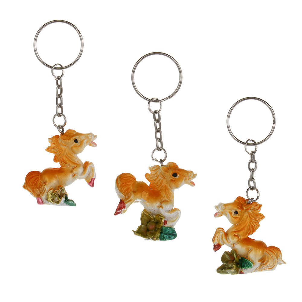 СНОУ БУМ Брелок лошадь 4,3 см, полистоун, 3 дизайна - #1