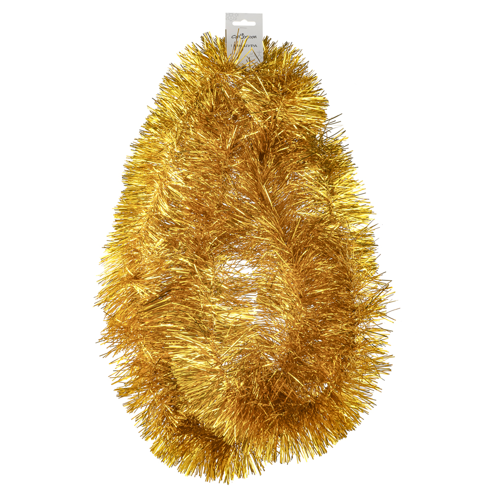 СНОУ БУМ Мишура Норка 11x200см, ПЭТ, золото - #3