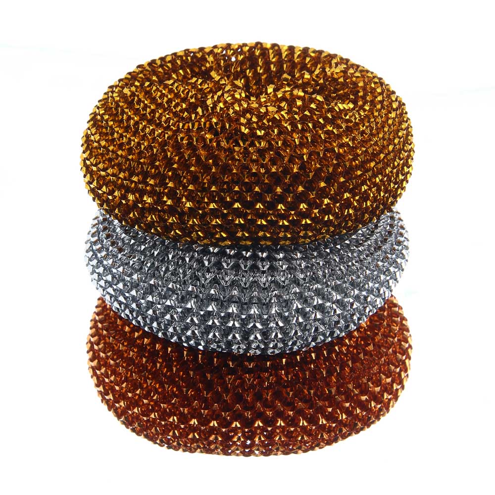 Набор губок для мытья посуды тм VETTA, "Бублик", 3 шт, 30 гр, металл, полиэтилентерефталат - #1