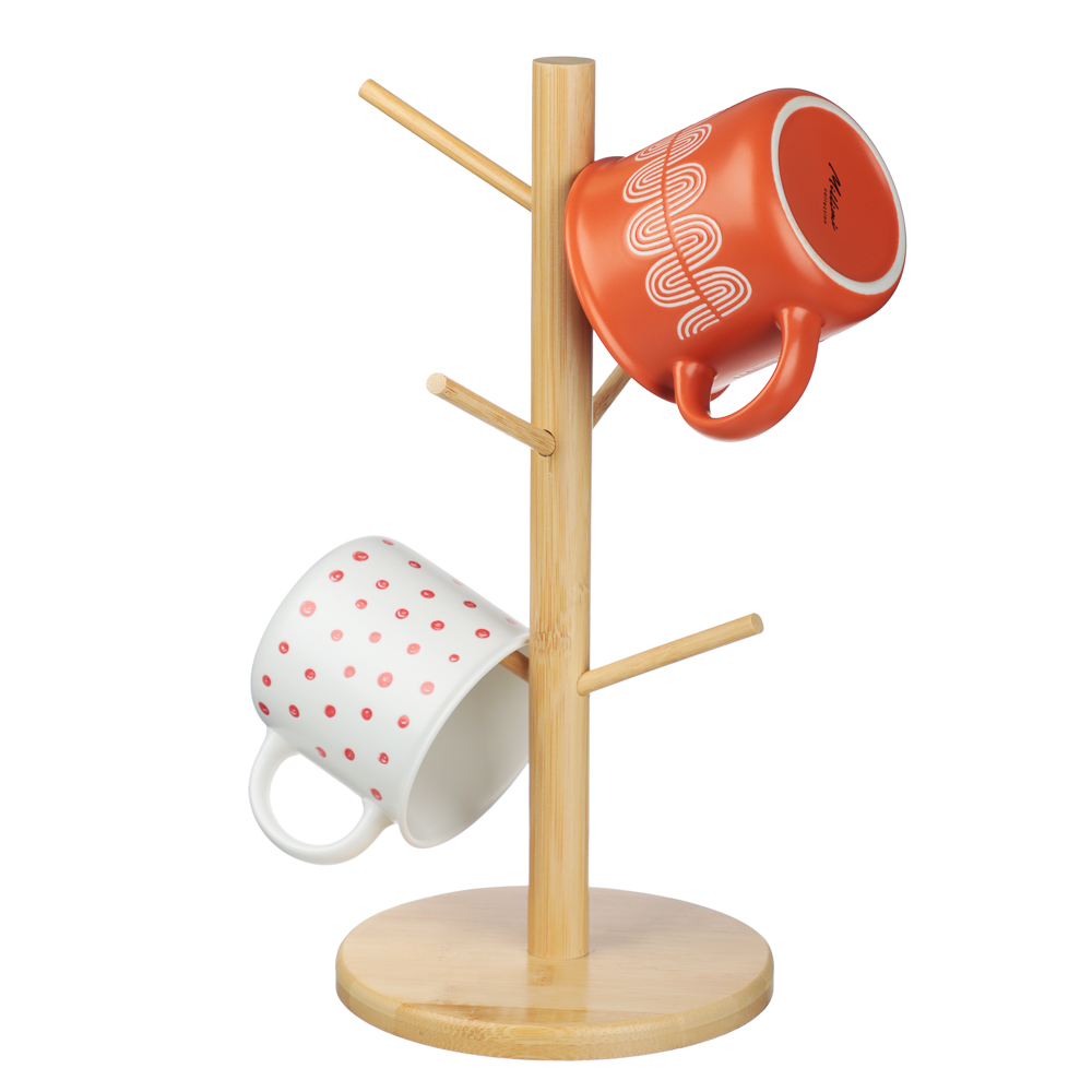 Держатель для кружек тм VETTA, 16,5x16,5x32см, бамбук - #4