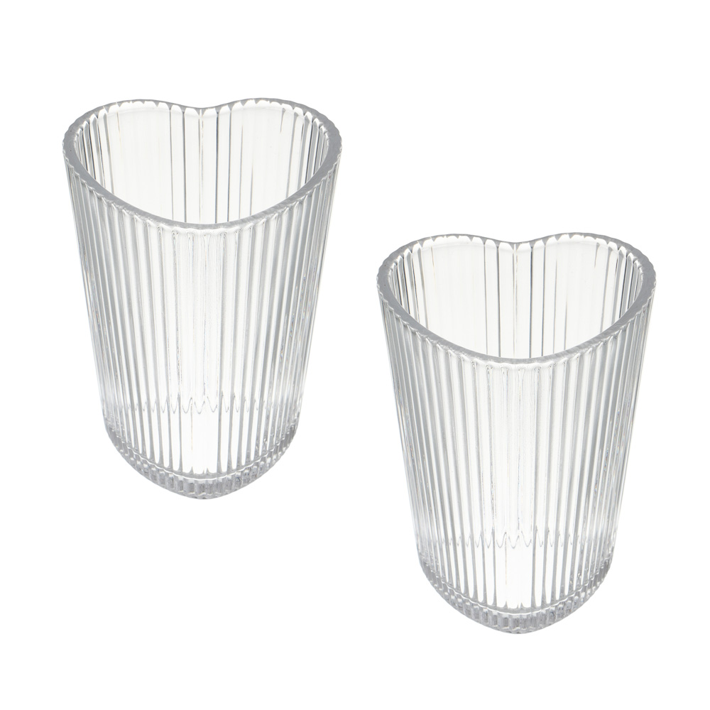 Набор бокалов для напитков тм LADECOR "Сердце" 200 мл, 2 шт, стекло - #2