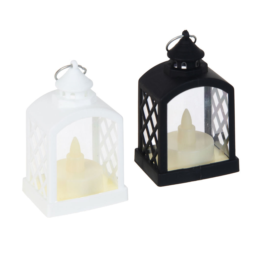 СНОУ БУМ Светильник декор. LED в виде фонаря, 5,5x4,5x9см, PP, 3хAG10, 1 режим, 2 дизайна - #1