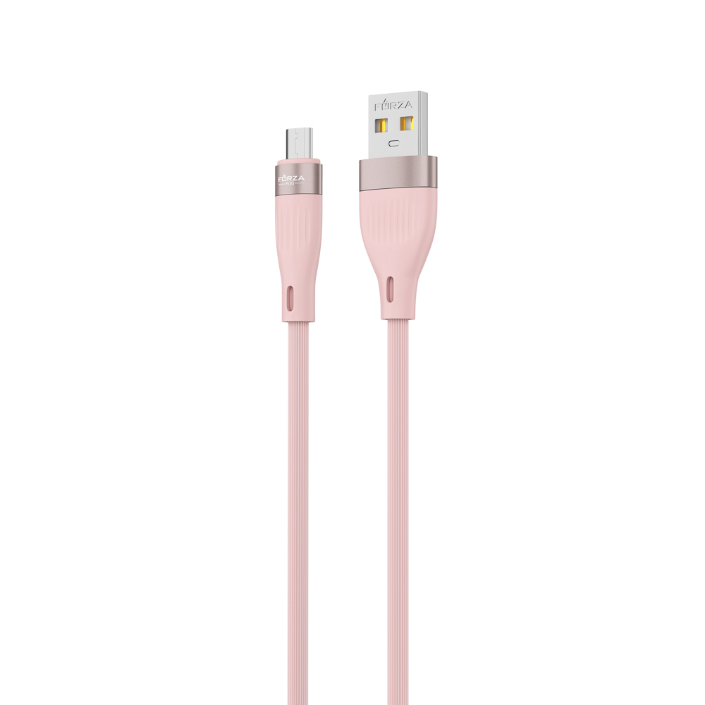 FORZA Кабель для зарядки Агама microUSB, 1м, Быстрая зарядка 2.4А, 12W, прорезиненный, 4 цвета - #3