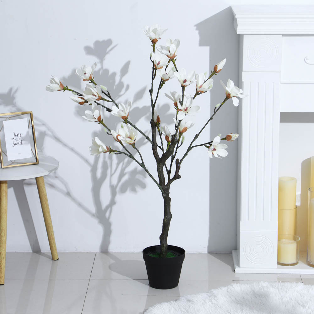 INBLOOM Дерево искусственное Магнолия 90см, PVC, пластик, металл, наполнение камень натуральный - #5