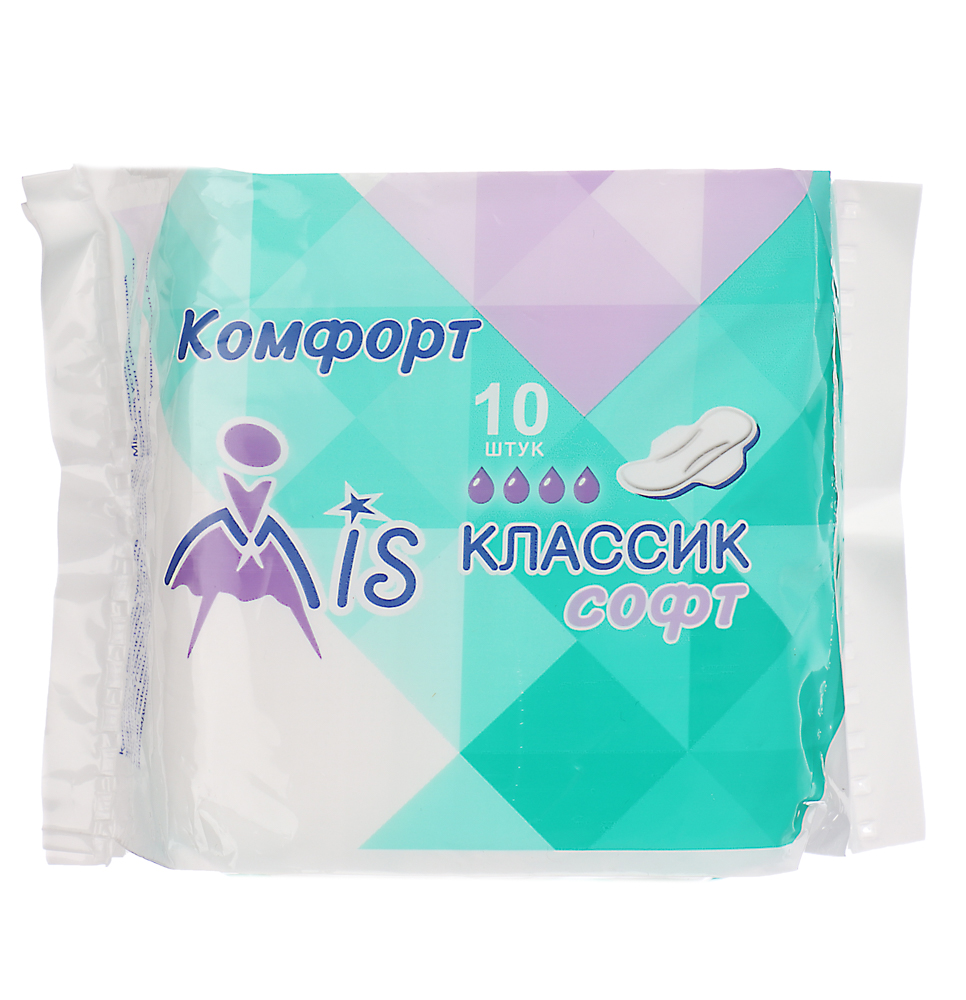 Прокладки гигиенические Mis классик софт, 4 капли, п/э, 10 шт - #2