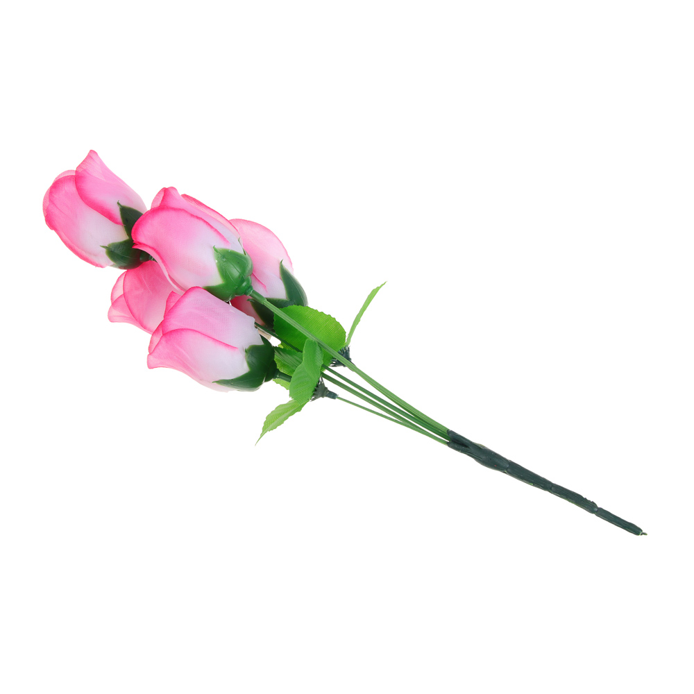 LADECOR Букет искусственных цветов в виде бутонов роз, 30-35 см, 6 цветов - #3