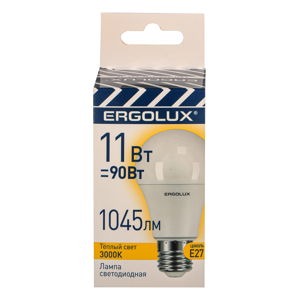 Ergolux LED-A60-11W-E27-3K (Эл.лампа светодиодная ЛОН 11Вт Е27 3000К 220-240В, ПРОМО), 14458 - #4