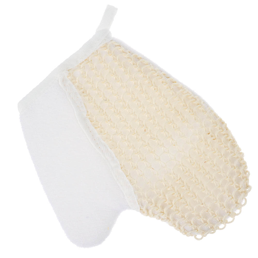 ЮL Мочалка варежка банная, сизаль, полиэстер, поролон, 21,5х18см, 3 цвета, МЭ24-02 - #12