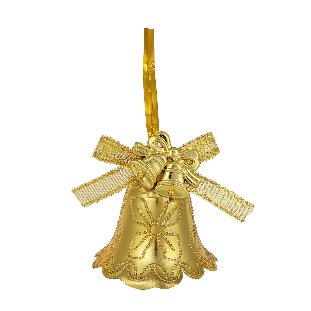 СНОУ БУМ Набор колокольчиков, 6 шт, пластик, 2 цвета (красный, золото ...