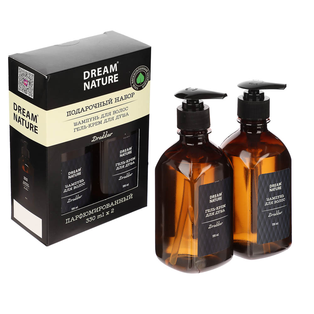 Подарочный набор мужской Drakkar Шампунь для волос+гель д/душа, 2*330мл - #1