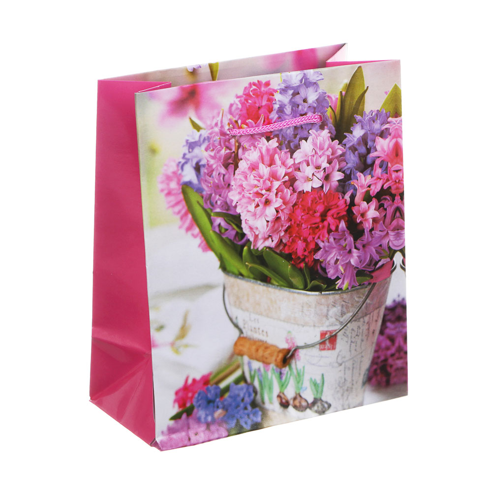 LADECOR Пакет подарочный, бумажный, 12x15x6 см, 4 дизайна, букеты - #2