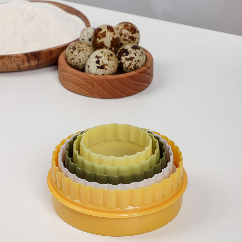 SATOSHI Набор форм для печенья/салатов/десертов 5пр, 4,8-5,8-6,8-7,8-8,8х3,5см, пластик - #7