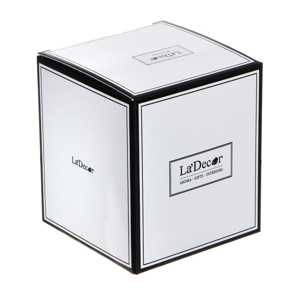 Свеча ароматическая LADECOR, черный/белый, 7x8 см, 280 г - #7
