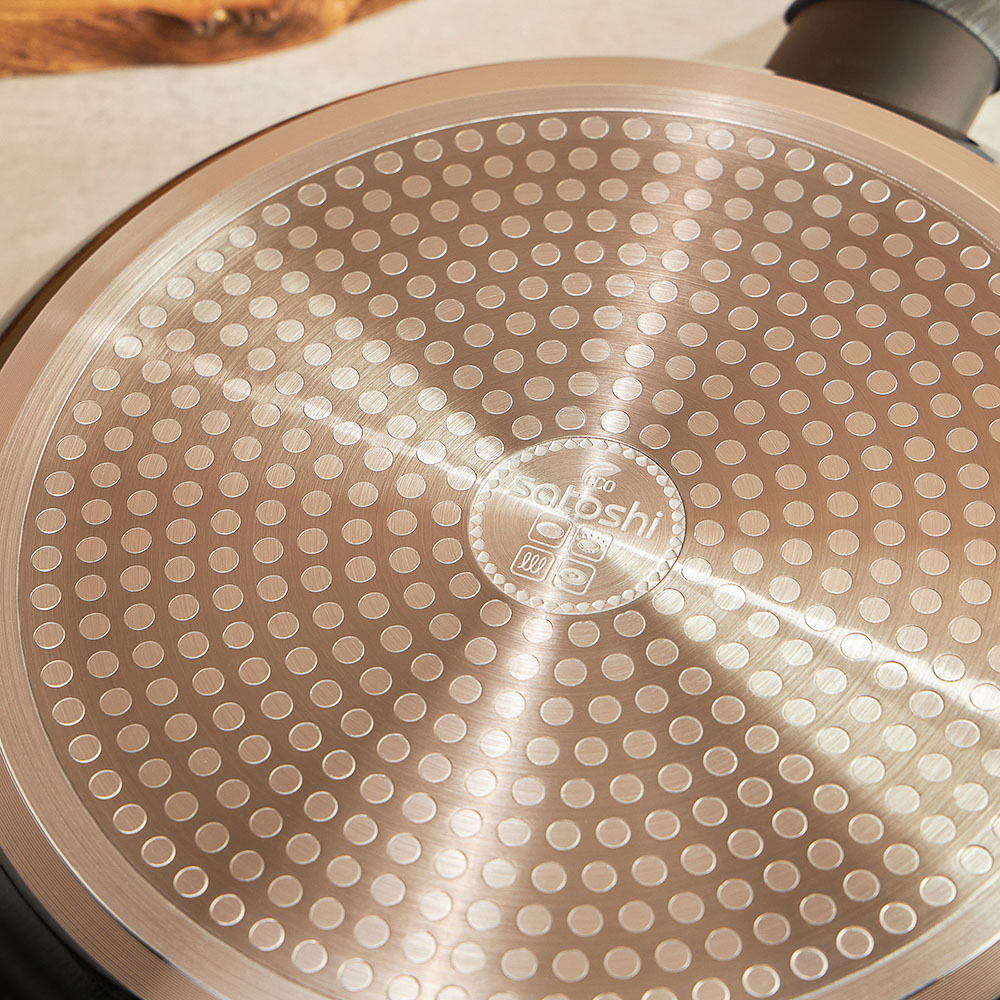 SATOSHI Карбон Сковорода литая d28см, антипригарное покрытие Мрамор, индукция - #12