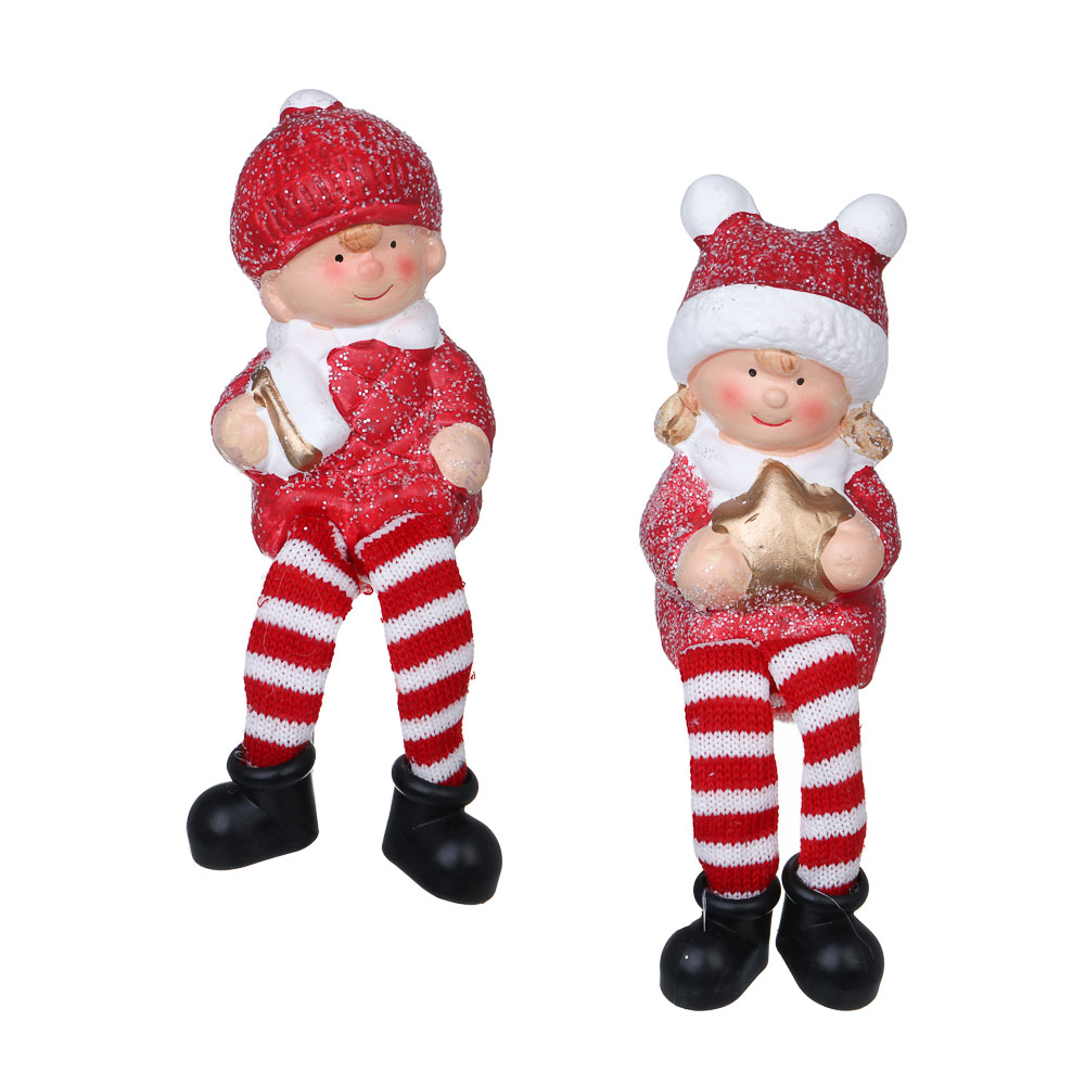 СНОУ БУМ Новогодний малыш, 6x5,5x15 см, 1 шт/2 дизайна, керамика, 26-489 - #1