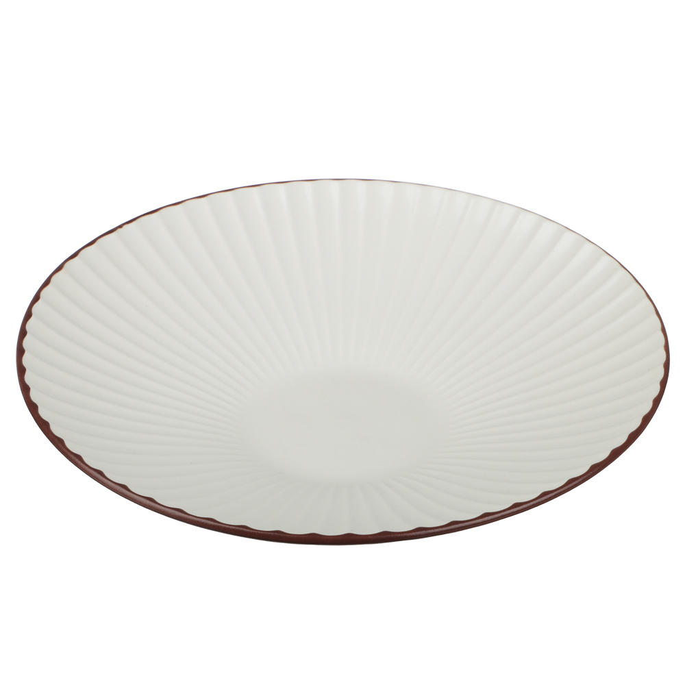 Салатник Лусия тм MILLIMI, 21,3см, фарфор, кремовый - #3