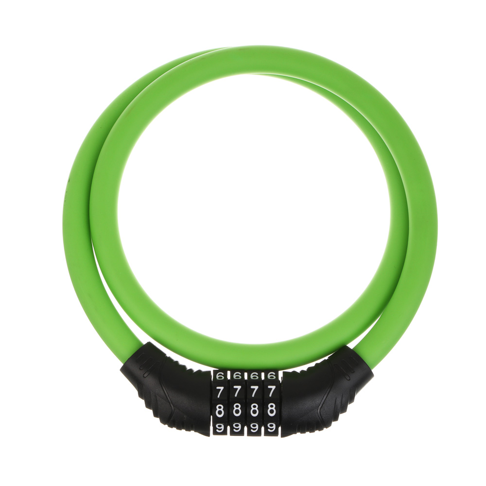 Замок велосипедный тм BY SPORT, противоугонный, тросовый, кодовый, 800х12мм, металл, пластик, 2 цв - #6