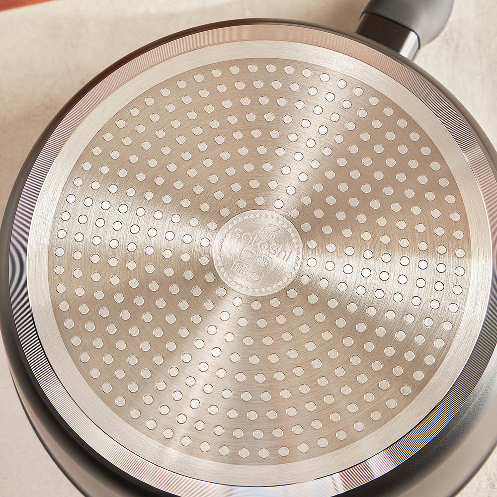 SATOSHI Стоун Сковорода литая глубокая d24см, антипригарное покрытие Мрамор, индукция - #14