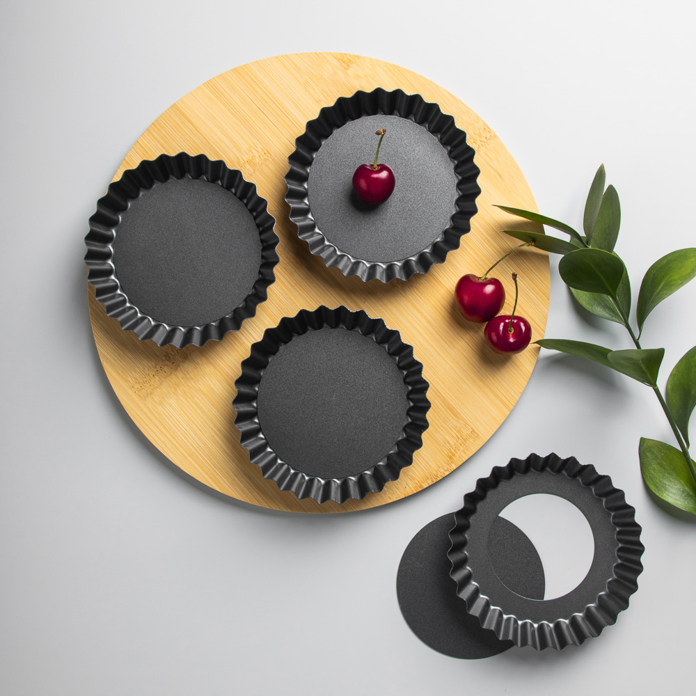 VETTA Набор форм для выпечки 4 шт "Тарталетка" 10,5х2см, угл.сталь, антипригарное покрытие - #7