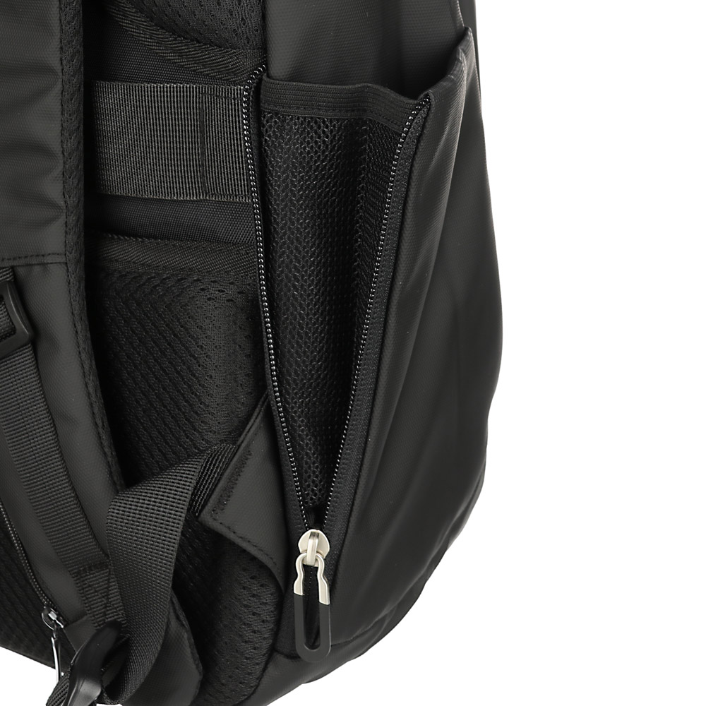 Рюкзак подростковый премиум, 46x29x12см, 2отд, 6 карм, эргон.спинка, прорезиненный ПЭ, USB, черный - #9