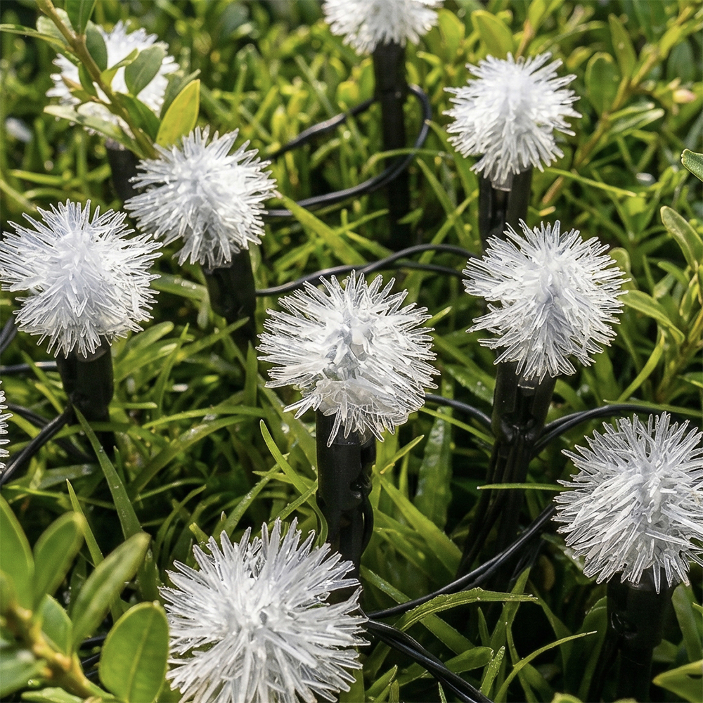 INBLOOM Гирлянда на солн. батарее, 20 LED, 5м, шампань, 2 реж, одуван, ПВХ зел, 2V60mA, 1.2V600mAh - #6