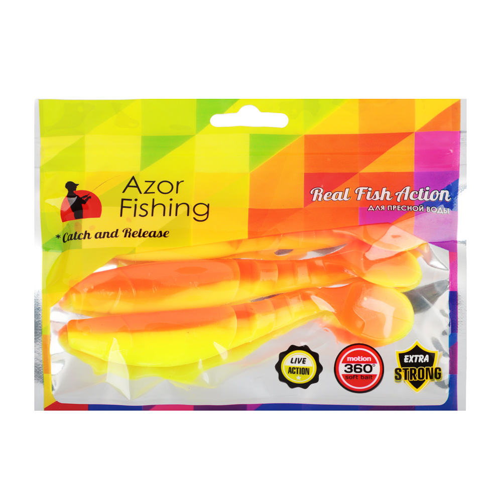 Приманка мягкая AZOR FISHING rendex Minnow, силикон, 12см, 3шт., 3 цвета - #3