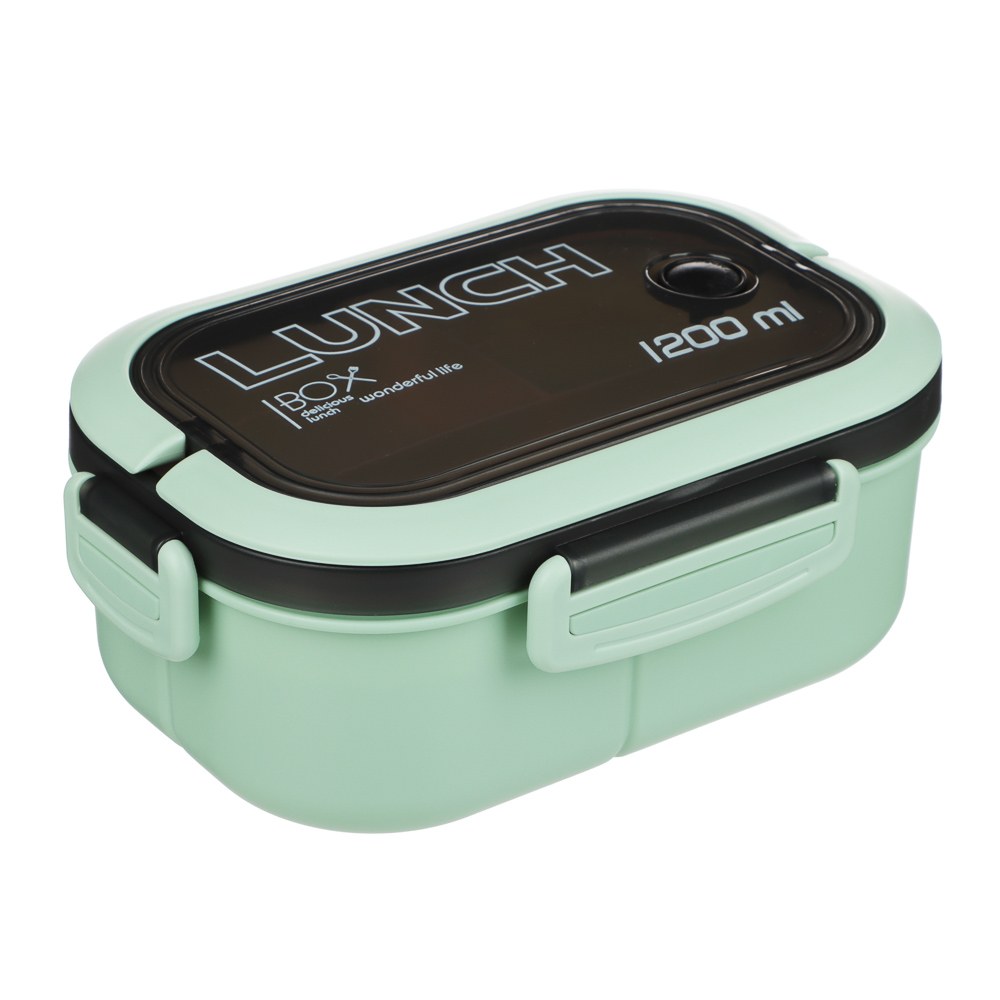 Ланч-бокс, 1200мл, со столовыми приборами (ложка вилка) РР - #1